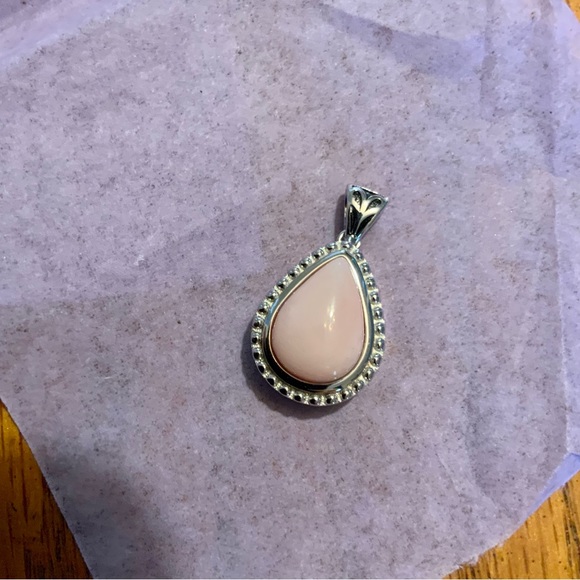 NIB Sterling Silver JTV Pink Peruvian Opal Decorative Pendant - Picture 11 of 12